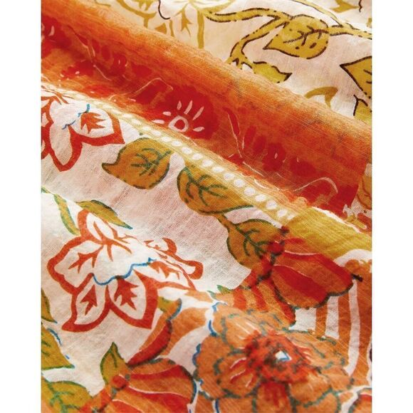 NWT Cider Woven V-Neck Halter Floral Patch Maxi Dress Sz 6 - Picture 7 of 9